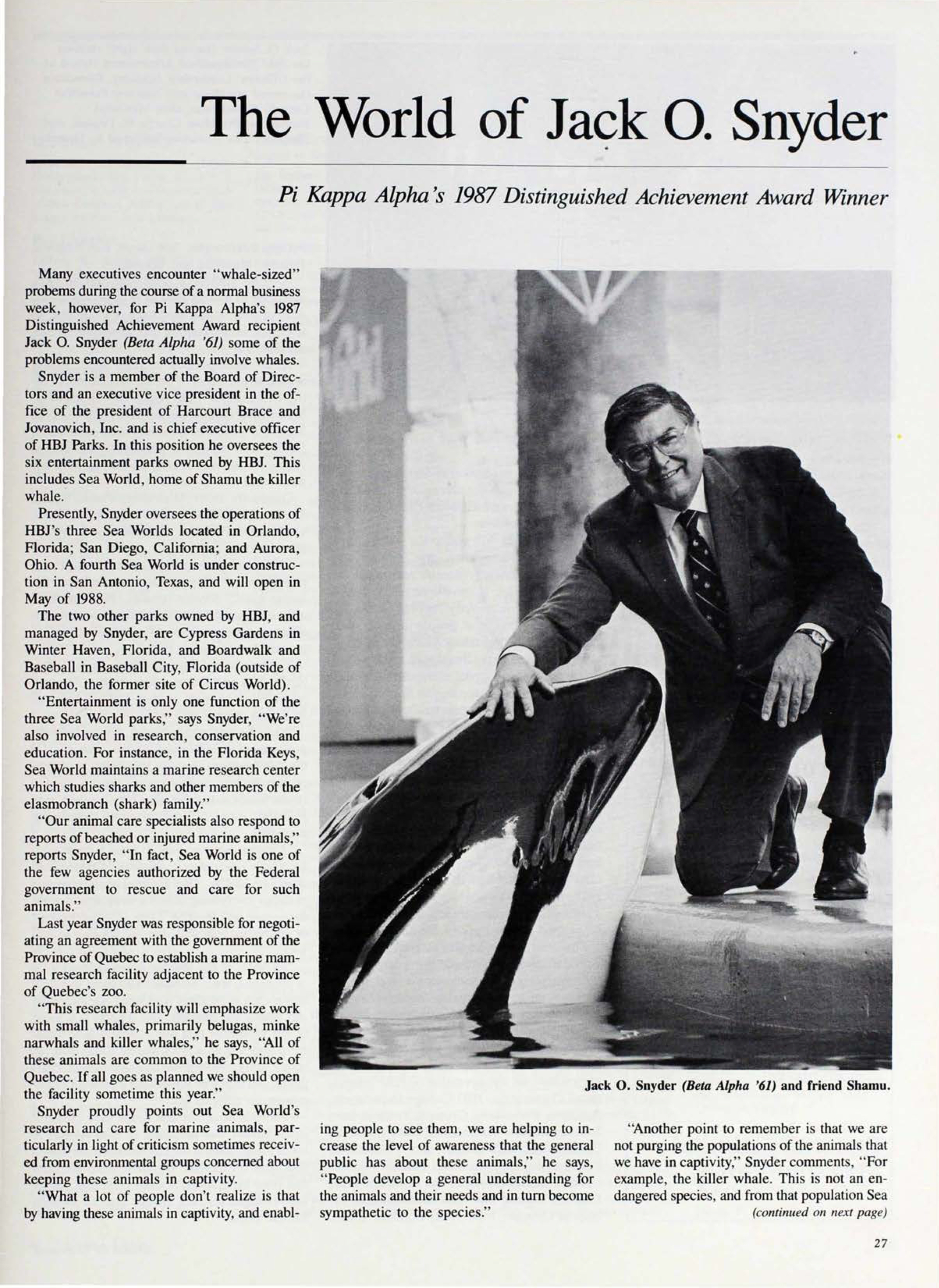 Then World Of Jack O. Snyder